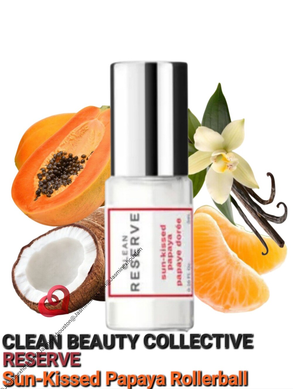 🎉2•$20/3•$28🎉CLEAN BEAUTY COLLECTIVE Reserve Sun-Kissed Papaya Rollerball Mini